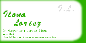 ilona lorisz business card